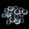 Set de cabujones de vidrio redondos y transparentes para creación de joyas y manualidades - 6mm / Transparente