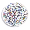 Detail of round Jingdezhen blue and white porcelain floral beads for DIY jewelry - Style 13@ (Round)