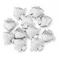 Detailed view of silver fish charms with intricate scale textures for jewelry making - 10 Pieces Pack / Silver Fish