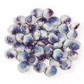 Keramikperlen in Muschelform mit blauer Glasur für DIY-Schmuckherstellung - Blau-Violetter Transmutation Stil (3) / 12mm (1,8mm Loch)
