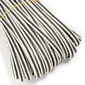 Close-up of black and white braided PU leather cord for DIY jewelry and accessories - Black and White