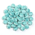 Glasierte türkisfarbene Keramikperlen in Muschelform für DIY-Schmuckherstellung - Seegrün Muschel Stil (4) / 12mm (1,8mm Loch)