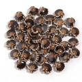 Braun-weiße glasierte Keramikperlen in Muschelform für DIY-Schmuck und Bastelarbeiten - Dunkelbraun Gestreifter Stil (5) / 12mm (1,8mm Loch)