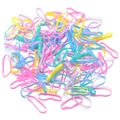 Vibrant assorted colorful high-elastic disposable hair bands set in pastel shades - 1.6cm / Candy Mixed