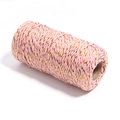 Rotolo di spago di cotone intrecciato rosa e oro per artigianato DIY e regali decor - Oro Rosa