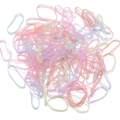 Colorful macaron disposable hair ties made of high-elasticity rubber for girls' DIY styling - 1.6cm / Macaron Mixed Colors
