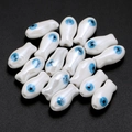 Milk white fish-shaped ceramic evil eye beads for DIY jewelry handmade bracelets - Cream White Evil Eye Fish (13)