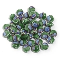 Vintage grün und blau glasierte Keramik-Muschelperlen für DIY-Schmuck - Smaragdgrün Transmutation Stil (12) / 12mm (1,8mm Loch)