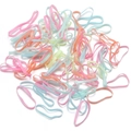 Macaron color high elastic disposable hair bands in pink, blue, yellow, and orange tones - 1.6cm / Soft Multi-color