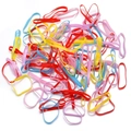 Colorful high-elastic disposable hair bands in red, yellow, blue, and purple set - 1.6cm / Bright Mixed Colors