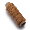 Braune 150D flache gewachste Polyesterkordel für Lederarbeiten und DIY-Schmuckherstellung - 1mm (50 Yards/Stück) / Hellbraun