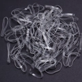 Bulk transparent disposable TPU hair bands with high elasticity for girls hair styling - 1.6cm / Clear