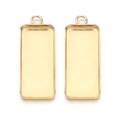 Rechthoekige gouden roestvrijstalen hangerbak voor DIY-sieraden maken en ambachten - Vierkant / 10*25mm / Goud