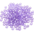 Perles en acrylique violet translucide avec lettres blanches pour création de bijoux - 7x4x1.8mm (100 Pièces/Paquet) / Mauve Clair