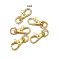 Cinq mousquetons pivotants en alliage de zinc doré pour sacs et porte-clés DIY - 23mm / Or