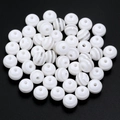 Macro view of 20mm white candy colored resin barrel beads with striped texture for DIY jewelry - White