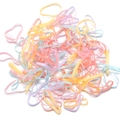 Bulk colorful high-elasticity macaron rubber bands for girls' hair styling and DIY - 1.6cm / Latex Mix