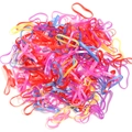 Bulk colorful disposable high-elastic rubber bands for girls' hair styling and DIY crafts - 1.6cm / Large Color Mix Set