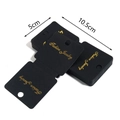 Macro shot of 10.5x5cm black jewelry display card with gold Fashion Jewelry foil - Black (2#)
