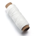 Weißes 150D Polyester-Wachsgarn auf einer Spule für Lederarbeiten und DIY-Schmuckherstellung - 1mm (50 Yards/Stück) / Weiß