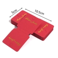 Detail of red thick paper jewelry display cards with gold Fashion Jewelry foil stamping - Red (4#)
