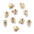 10-piece set of gold-plated copper sliding stopper beads for DIY jewelry making - 5*3mm Hole 1mm / Gold
