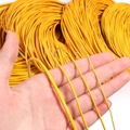 Bright yellow genuine leather round cord in various diameters for DIY jewelry making - Gold Yellow