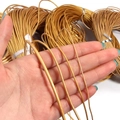 Golden round genuine leather cords in four different diameters for DIY jewelry making - Gold