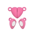 Chiusura magnetica a forma di cuore rosa per gioielli fai da te e braccialetti - Rosa