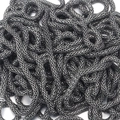 3.2mm black painted hollow corn chain link with metallic texture for DIY jewelry making - Length One Point Two Meters / Dark Gray Color (3#)