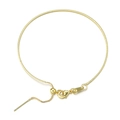 Detail of adjustable gold snake chain with lobster clasp and slider bead for DIY jewelry - Diameter 6cm / Gold