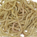 3.2mm gold plated hollow corn chain with mesh woven texture for DIY jewelry making - Length One Point Two Meters / Gold (4#)