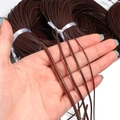 Dark brown genuine leather cords in multiple sizes for DIY handmade jewelry crafts - Light Coffee