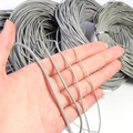 Gray round genuine leather cords in four different diameters for DIY jewelry making - Light Gray