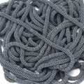 Deep grey 3.2mm hollow woven corn chain DIY jewelry accessory with metallic finish - Length One Point Two Meters / Grey (6#)