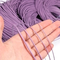Handcrafted light purple round genuine cowhide leather cord in four different diameters - Lavender
