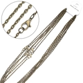 Vintage bronzen O-ketting met karabijnsluiting op displaykaart voor sieraden - 45cm/Stuk / Brons