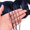 Dark blue round genuine leather cord in multiple sizes for DIY jewelry making - Navy Blue