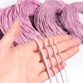 Pink genuine round leather cord for DIY jewelry making in four different diameters - Pink
