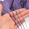 Four different diameters of purple genuine leather round cords for DIY jewelry making - Violet Blue