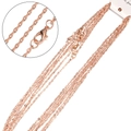 DIY rose gold flattened cross chain necklace with lobster clasp for jewelry making - Rose Gold