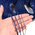 Deep blue round leather cords in four sizes for DIY jewelry making handmade accessories - Sapphire Blue
