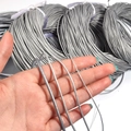 Silver round genuine leather cord roll for DIY jewelry making and craft projects - Silver