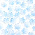Macro shot of light blue translucent five-petal gradient flower glass beads for DIY jewelry - Light Blue Cherry Blossom