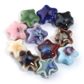 Perles étoiles en céramique avec glaçure réactive colorée pour bijoux DIY - Style 6 (Couleurs Mixtes) / 14mm