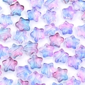 Detalle macro de cuentas de vidrio estrelladas con degradado para joyas DIY con agujero - 8mm / Degradado Multicolor (2#)