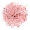 Nahaufnahme polierter Rosenquarz-Kristallsteine für Bastelarbeiten und Aquarium-Dekor - 100g Packung / Wassermelonenrot