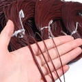Dark red round genuine leather cord in four different diameters for DIY jewelry making - Burgundy