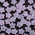 Macro de cuentas de vidrio estrella rosa translúcida con agujero para joyería DIY - 8mm / Rosa Claro (4#)