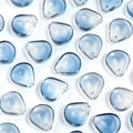 Translucent blue petal beads with glitter for DIY ancient style hairpin making - Dark Blue Plum Petal / 50 Pieces